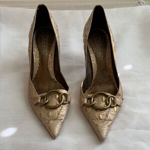 Sergio Zelcer Gold Women's Shoes 9